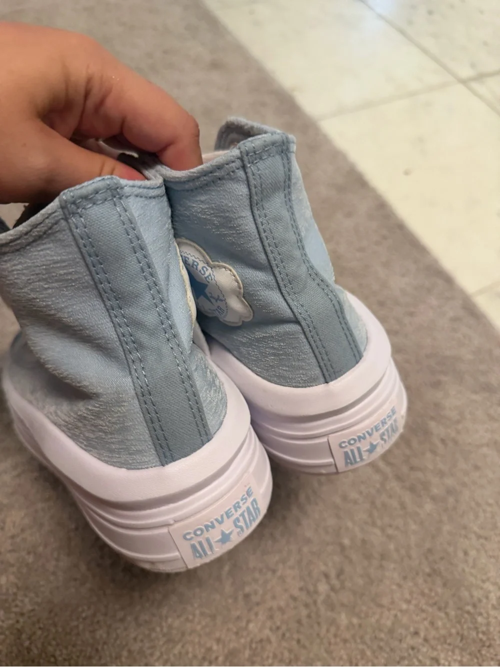 Converse Light Blue High-Top Platform Sneakers - Women's Casual Shoe